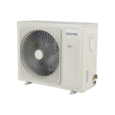 Geepas GACSP248CA 24000 BTU Split AC |4D Air Flow, Golden Fin, Self Cleaning & Auto Restart | Efficient Cooling Above 55°C |Golden Fin Technology | Piston Compressor