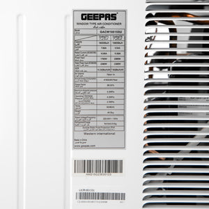 Geepas GACW18015SU Window Air Conditioner 18000 BTU | T3 Rotary Compressor & Turbo Cooling |360° 3D Air Delivery | Quiet Air Supply System |Efficient cooling performance