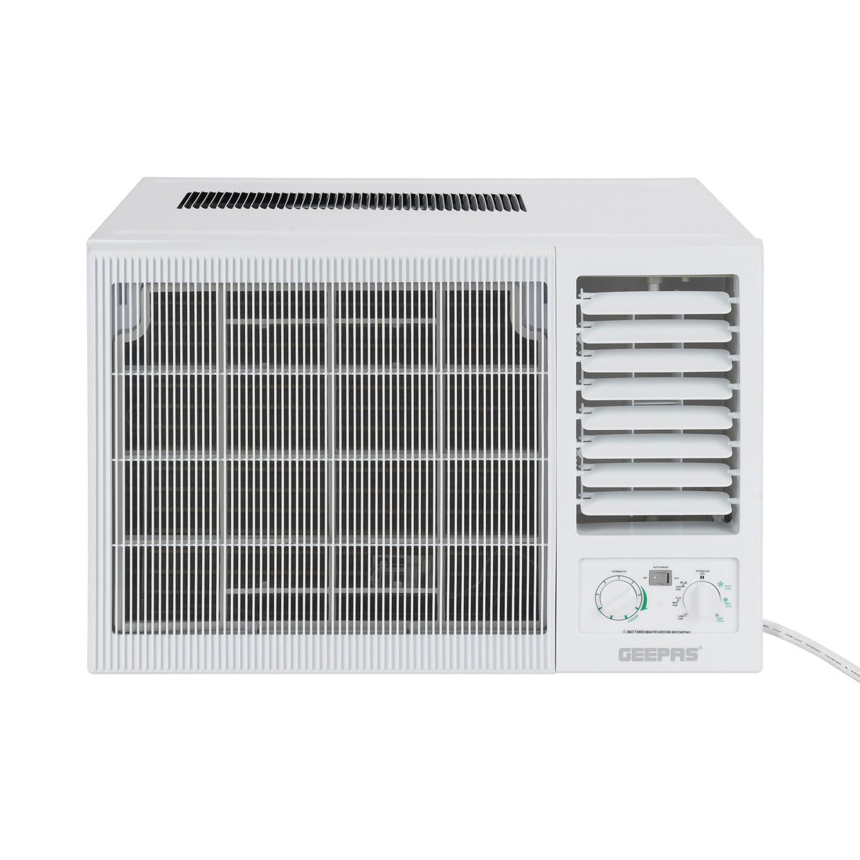 Geepas GACW1878CU Window Air Conditioner | 17570 BTU with Fast Cooling | Golden Fin Condenser | 4D Airflow |  Energy Efficient Operation | 1 Year Manufacturer Warranty