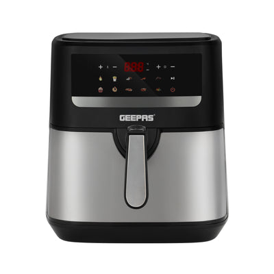 Geepas GAF37509 Digital Air Fryer 9.2L | 10 Preset Cooking Functions | Vortex Rapid Air Technology| LED Touchscreen Display| 60-Min Timer & Oil-Free Healthy Cooking