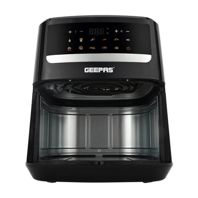 Geepas GAF37509 Digital Air Fryer 9.2L | 10 Preset Cooking Functions | Vortex Rapid Air Technology| LED Touchscreen Display| 60-Min Timer & Oil-Free Healthy Cooking