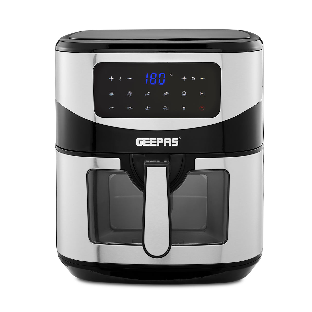 Geepas GAF37524 Digital Double Heating Air Fryer | 9.2L | 2150W | LED Touchscreen & 9 Preset Cooking Modes | Double Heating Technology | VORTEX Rapid Air Technology
