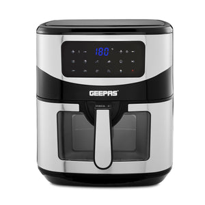 Geepas GAF37524 Digital Double Heating Air Fryer | 9.2L | 2150W | LED Touchscreen & 9 Preset Cooking Modes | Double Heating Technology | VORTEX Rapid Air Technology