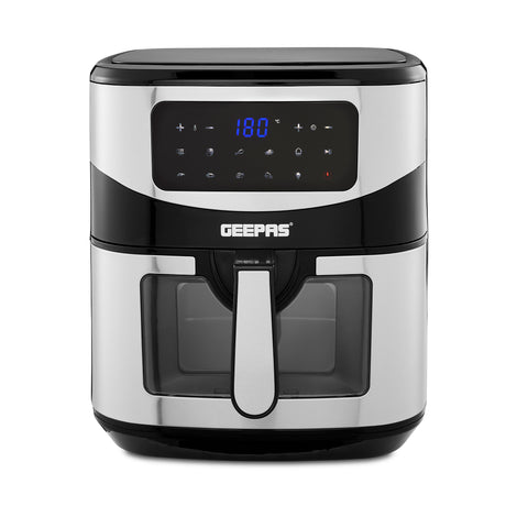 Geepas GAF37524 Digital Double Heating Air Fryer | 9.2L | 2150W | LED Touchscreen & 9 Preset Cooking Modes | Double Heating Technology | VORTEX Rapid Air Technology