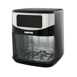 Geepas GAF37524 Digital Double Heating Air Fryer | 9.2L | 2150W | LED Touchscreen & 9 Preset Cooking Modes | Double Heating Technology | VORTEX Rapid Air Technology