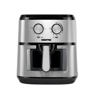 Geepas Air Fryer- GAF37542/ 9.2 L Pot with Rack, with Multiple Function, 1-30 Min Timer, Temperature 100-200 Degree Celsius/ with View Glass Window