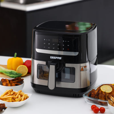 Geepas Air Fryer GAF37543 | 7.5L | Double Heating | 9 Presets