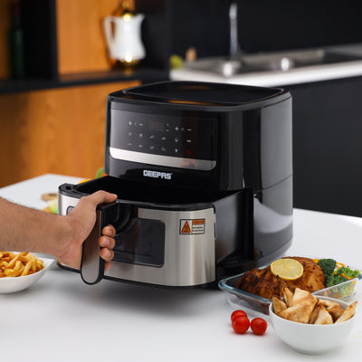 Geepas Air Fryer GAF37543 | 7.5L | Double Heating | 9 Presets