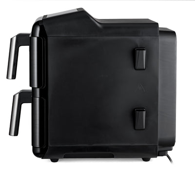 Geepas GAF37548 2800W Dual Basket Digital Air Fryer | 12L Capacity | Dual 6L Baskets| Vortex Rapid Air Technology | 10 Preset Cooking Modes |  Touch Control Panel