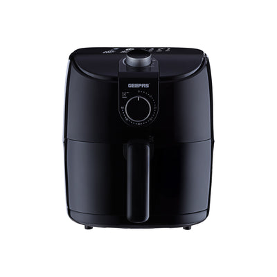 Geepas GAF37550 4 Litre Air Fryer | 1500W Vortex Rapid Air Technology for Faster Cooking| Less Oil Frying | Adjustable Temperature Control |  Family Size Air Fryer