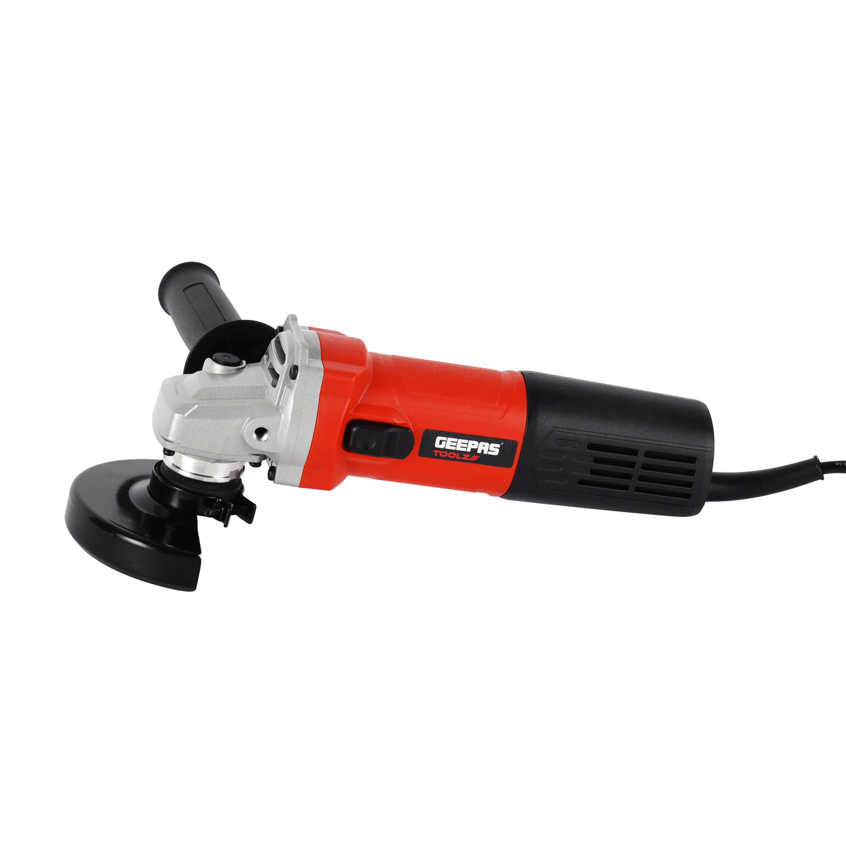 Geepas 115 MM Angle Grinder- GAG4510-240/ 1100 W and 11000 RPM No Load Speed/ Perfect for Home and Business Use/ Long Handle for Comfortable Grip, Ergonomic Design/ Ideal for Metal, Concrete Cutting and Finishing/ Black and Red