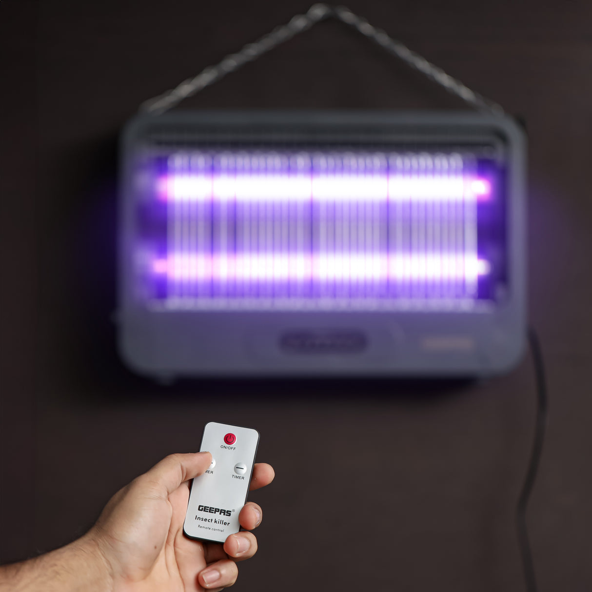 Geepas Mosquito Killer GBK25605 – Remote Control, Double Grid, Protective Net, Low Power, Perfect for Home, Office, Restaurants & Hospitals, 2-Year Warranty