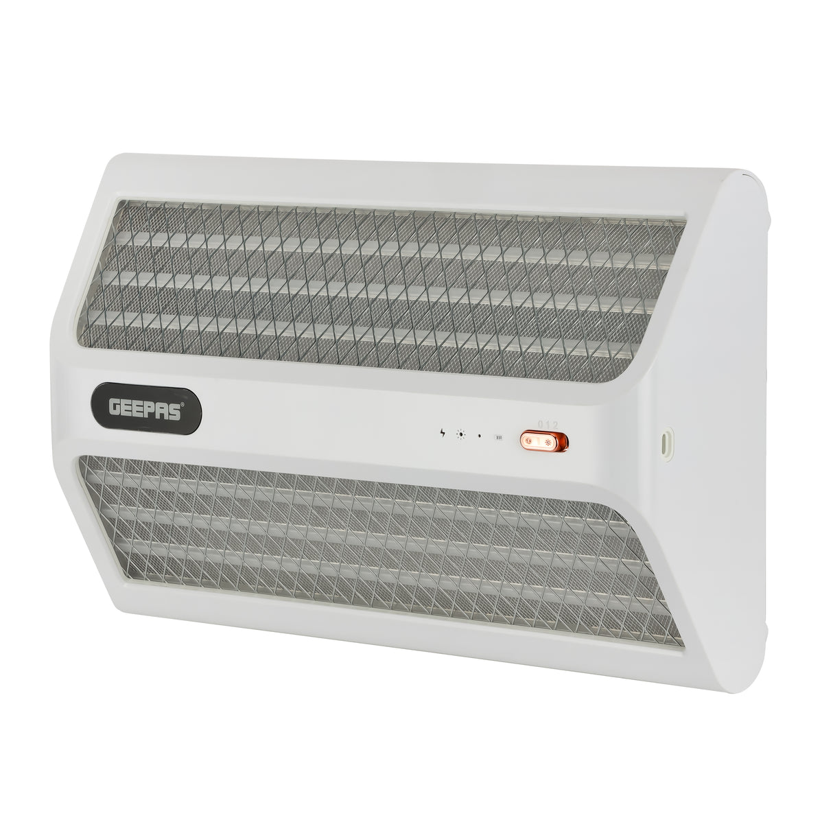Geepas Rechargeable Mosquito Killer GBK25606 | Dual-Sided Bug & Pest Killer with Protective Net, Auto Voltage Regulation, Low Power Consumption, White, 2-Year Warranty