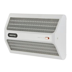 Geepas Rechargeable Mosquito Killer GBK25606 | Dual-Sided Bug & Pest Killer with Protective Net, Auto Voltage Regulation, Low Power Consumption, White, 2-Year Warranty