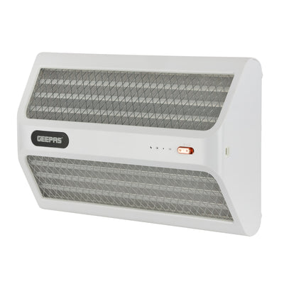 Geepas Rechargeable Mosquito Killer GBK25606 | Dual-Sided Bug & Pest Killer with Protective Net, Auto Voltage Regulation, Low Power Consumption, White, 2-Year Warranty