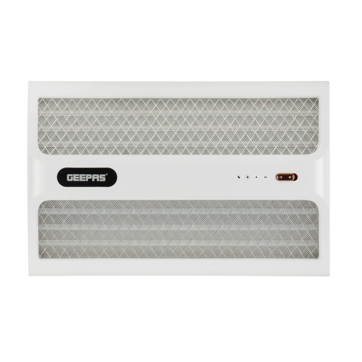 Geepas Rechargeable Mosquito Killer GBK25606 | Dual-Sided Bug & Pest Killer with Protective Net, Auto Voltage Regulation, Low Power Consumption, White, 2-Year Warranty