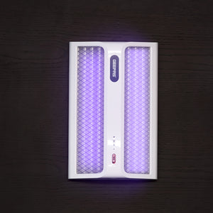 Geepas Rechargeable Mosquito Killer GBK25606 | Dual-Sided Bug & Pest Killer with Protective Net, Auto Voltage Regulation, Low Power Consumption, White, 2-Year Warranty