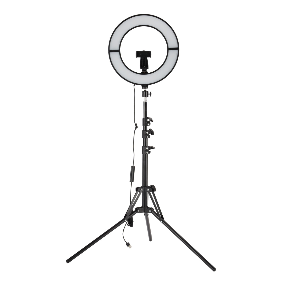 Geepas GBL63120UK 12-Inch Foldable Ring Light with Stand  |12 Lighting Colours  | 7 Lighting Modes | 3 White Light Tones |9 Brightness Levels |Adjustable Telescopic Stand