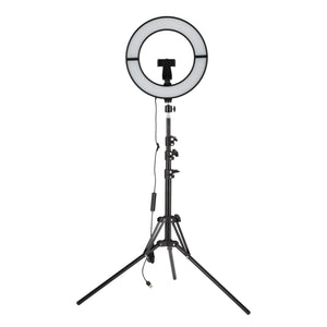 Geepas GBL63120UK 12-Inch Foldable Ring Light with Stand  |12 Lighting Colours  | 7 Lighting Modes | 3 White Light Tones |9 Brightness Levels |Adjustable Telescopic Stand
