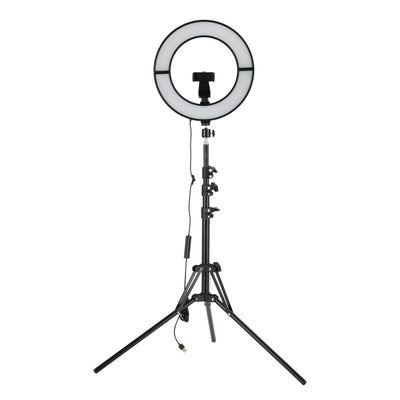 Geepas GBL63120UK 12-Inch Foldable Ring Light with Stand  |12 Lighting Colours  | 7 Lighting Modes | 3 White Light Tones |9 Brightness Levels |Adjustable Telescopic Stand