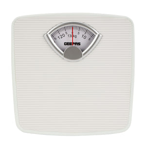 Mechanical Health Scale, 125Kg Capacity, GBS4162 | Analogue Manual Mechanical Weighting Machine for Body Weight Machine | Bathroom Scale, Large Rotating dial for Accuracy