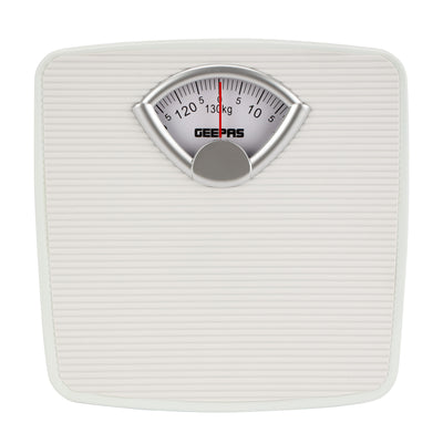 Mechanical Health Scale, 125Kg Capacity, GBS4162 | Analogue Manual Mechanical Weighting Machine for Body Weight Machine | Bathroom Scale, Large Rotating dial for Accuracy
