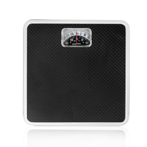 Geepas Mechanical Health Scale-GBS4169N /Multi-Purpose Weighing Machine /High Precision, Calibration Wheel/130 kg Capacity, with Step-On Technology/Black,2 Years Warranty