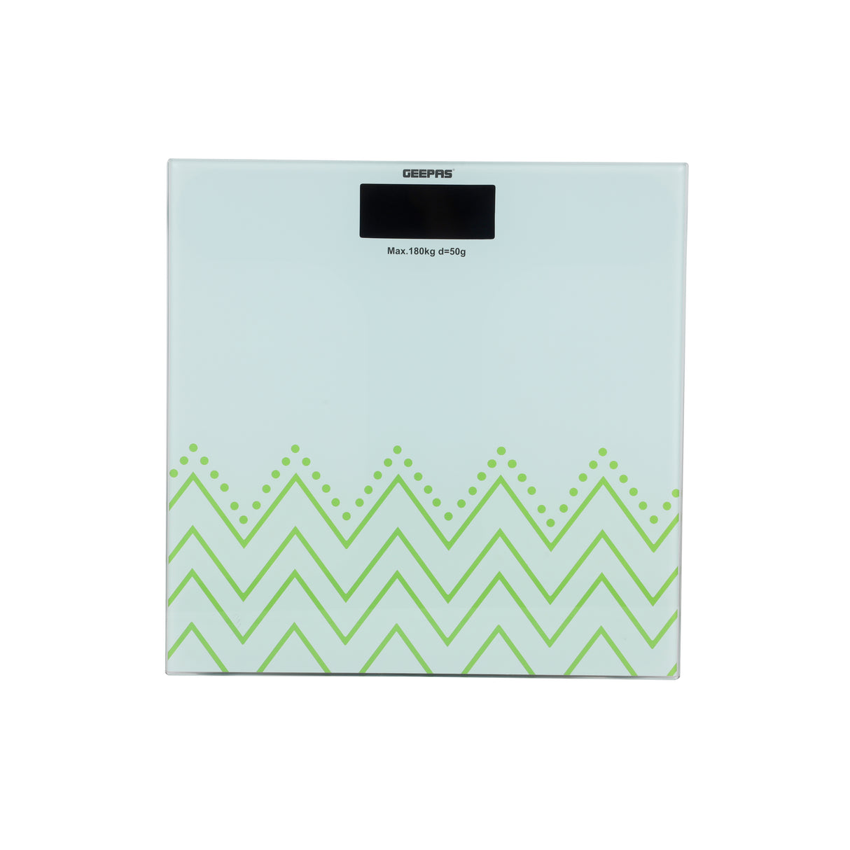 Geepas GBS4208 Digital Body Scale | Tempered Glass Platform| LCD Display| 180kg Capacity| Auto On/Off| Low Battery Indicator| High Precision Sensor| 2 Years Warranty