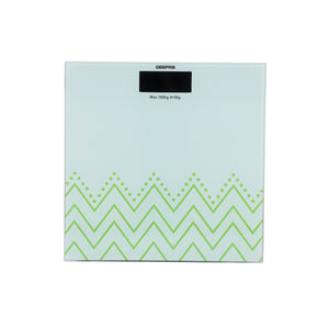 Geepas GBS4208 Digital Body Scale | Tempered Glass Platform| LCD Display| 180kg Capacity| Auto On/Off| Low Battery Indicator| High Precision Sensor| 2 Years Warranty