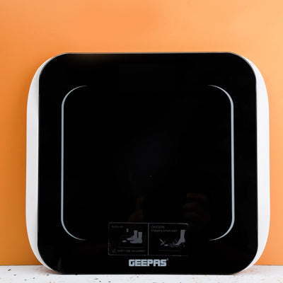 Geepas GBS4219 Digital Personal Scale | Super Slim Design | 5mm Tempered Glass | High Precision Strain Gauge Sensor| 180kg Capacity | LCD Display | 2 Years Warranty