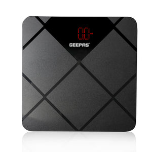 Geepas Digital Body Scale GBS46523UK | 180kg Capacity, High Precision Gauge Sensor, Tempered Glass with ABS Base | Durable, Stylish, Accurate Weighing, 2Year Warranty