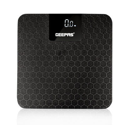 Geepas GBS46524UK Digital Body Scale | High Precision Sensor System | 180kg Capacity, Tempered Glass Top, ABS Base | Multi-Purpose Body Weighing Machine | 2 Year Warranty