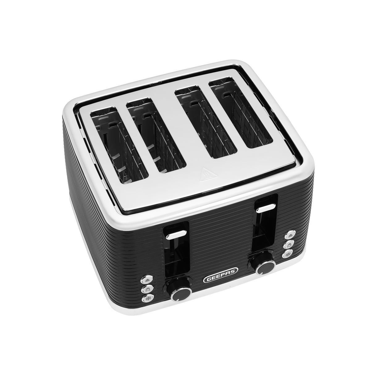 Geepas 4 Slice Bread Toaster- GBT36537N/ Adjustable Browning Control and Removable Crumb Tray, Defrost, Reheat and Cancel Functions/ Perfect for Toasting Different Types Breads