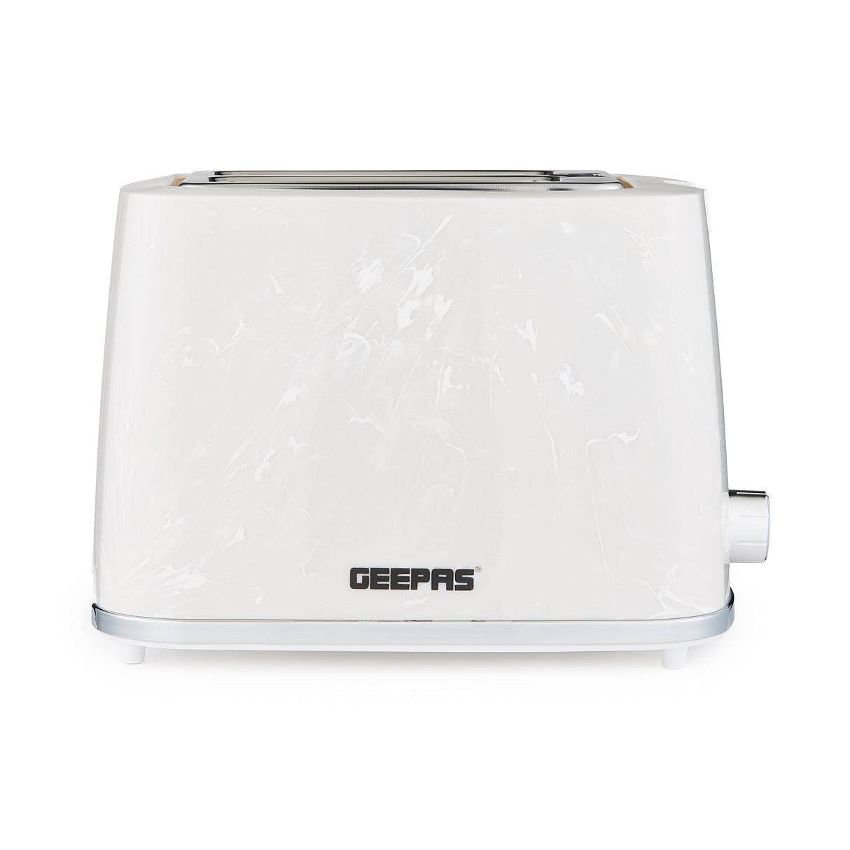 Geepas GBT36555UK-WT Skye Collection 2 Slice Toaster with 7 Browning Settings | Removable Crumb Tray | Cord Storage |Cancel Function & Marble Effect Finish for Kitchens