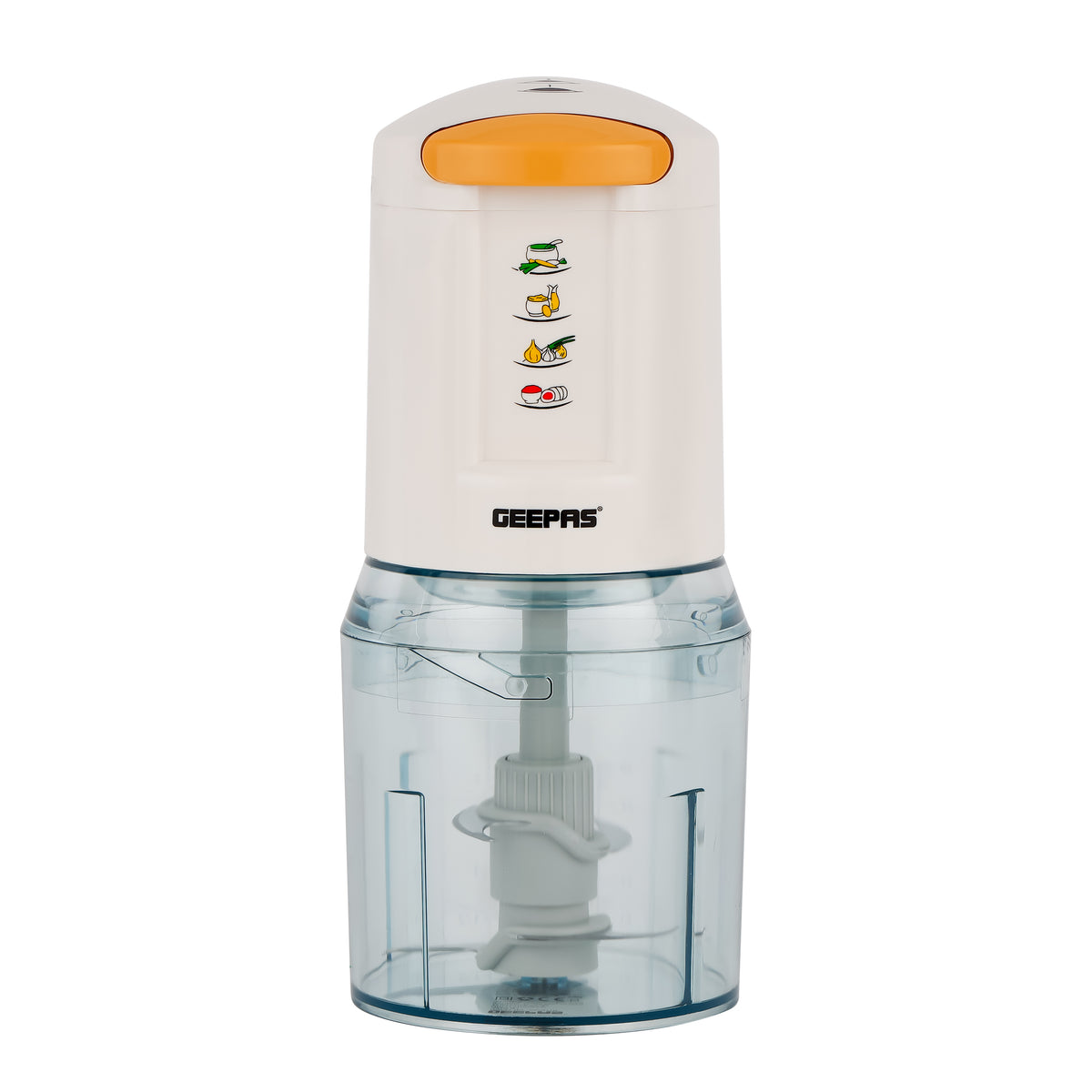 Geepas GC5477 Multi Chopper | 400W Powerful Copper Motor, 0.5L Capacity Bowl, Stainless Steel Double Blades, Safety Lock System | Compact Design, White, 2-Year Warranty