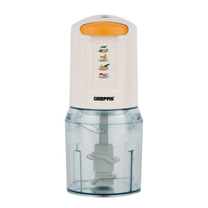 Geepas GC5477 Multi Chopper | 400W Powerful Copper Motor, 0.5L Capacity Bowl, Stainless Steel Double Blades, Safety Lock System | Compact Design, White, 2-Year Warranty