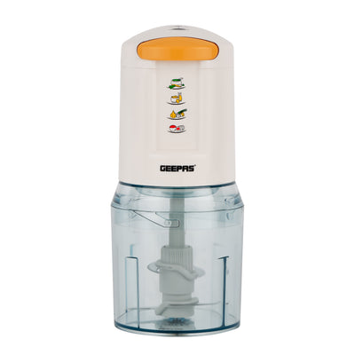 Geepas GC5477 Multi Chopper | 400W Powerful Copper Motor, 0.5L Capacity Bowl, Stainless Steel Double Blades, Safety Lock System | Compact Design, White, 2-Year Warranty