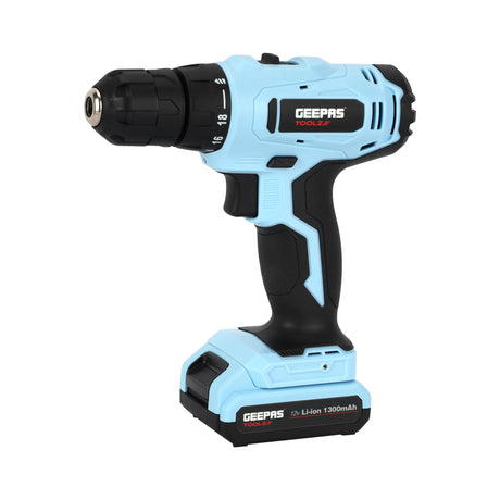 Geepas GCD7628 12V Cordless Drill | 25Nm Torque, 1.3Ah