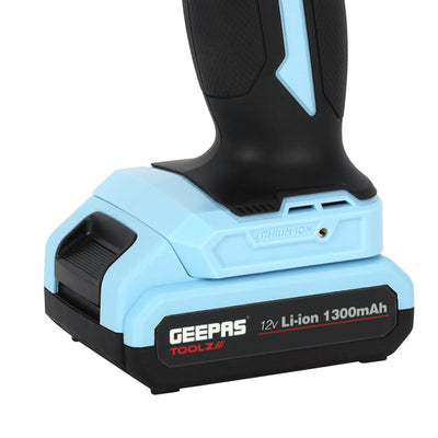 Geepas GCD7628 12V Cordless Drill | 25Nm Torque, 1.3Ah