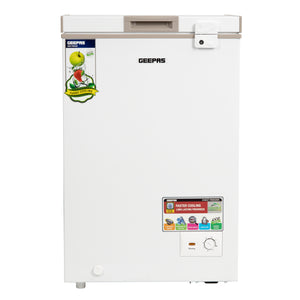 Geepas GCF1206WAH Chest Freezer |120L Compact Deep Freezer | Energy-Efficient Cooling System | Adjustable Thermostat| Low Noise Operation| Durable Build | 1-Year Warranty