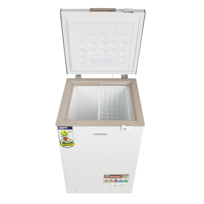 Geepas GCF1206WAH Chest Freezer |120L Compact Deep Freezer | Energy-Efficient Cooling System | Adjustable Thermostat| Low Noise Operation| Durable Build | 1-Year Warranty
