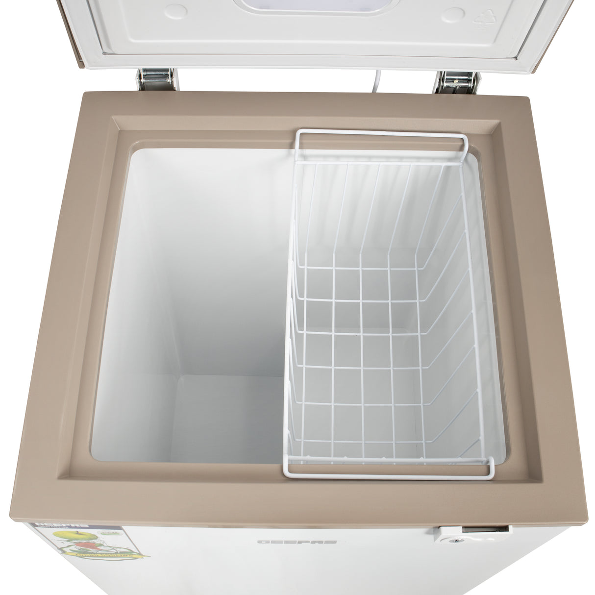 Geepas GCF1206WAH Chest Freezer |120L Compact Deep Freezer | Energy-Efficient Cooling System | Adjustable Thermostat| Low Noise Operation| Durable Build | 1-Year Warranty