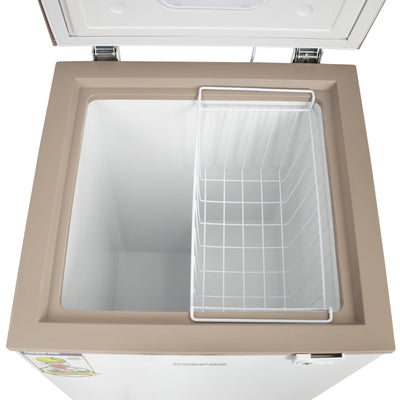 Geepas GCF1206WAH Chest Freezer |120L Compact Deep Freezer | Energy-Efficient Cooling System | Adjustable Thermostat| Low Noise Operation| Durable Build | 1-Year Warranty