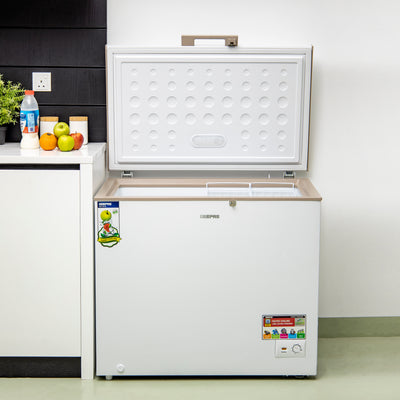 Geepas GCF3006WAH Chest Freezer |300L Large Capacity| Energy-Efficient Deep Freezer|  Adjustable Thermostat| Fast Freezing Function| Low Noise Operation| 1-Year Warranty
