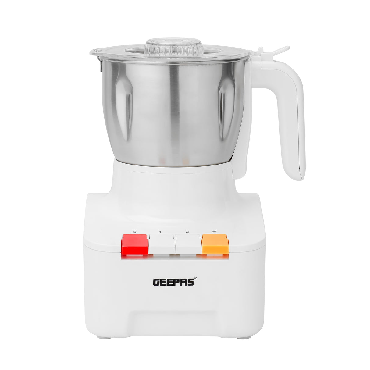 Geepas Food Processor GGC286 | 600W Powerful Motor with Overheat Protection | Stainless Steel Bowl |  2-Speed Piano Button Switch |  Safety Lid | 2 Years Warranty