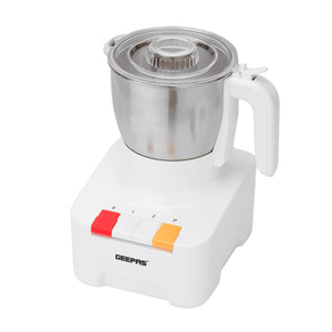 Geepas Food Processor GGC286 | 600W Powerful Motor with Overheat Protection | Stainless Steel Bowl |  2-Speed Piano Button Switch |  Safety Lid | 2 Years Warranty