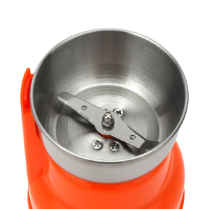 Geepas Coffee Grinder- GCG41018/40g Capacity, 150W Powerful Motor, Durable Jar and Blade/Ergonomic Grip, Perfect for Grinding Coffee Beans /Orange, 2 Years Warranty