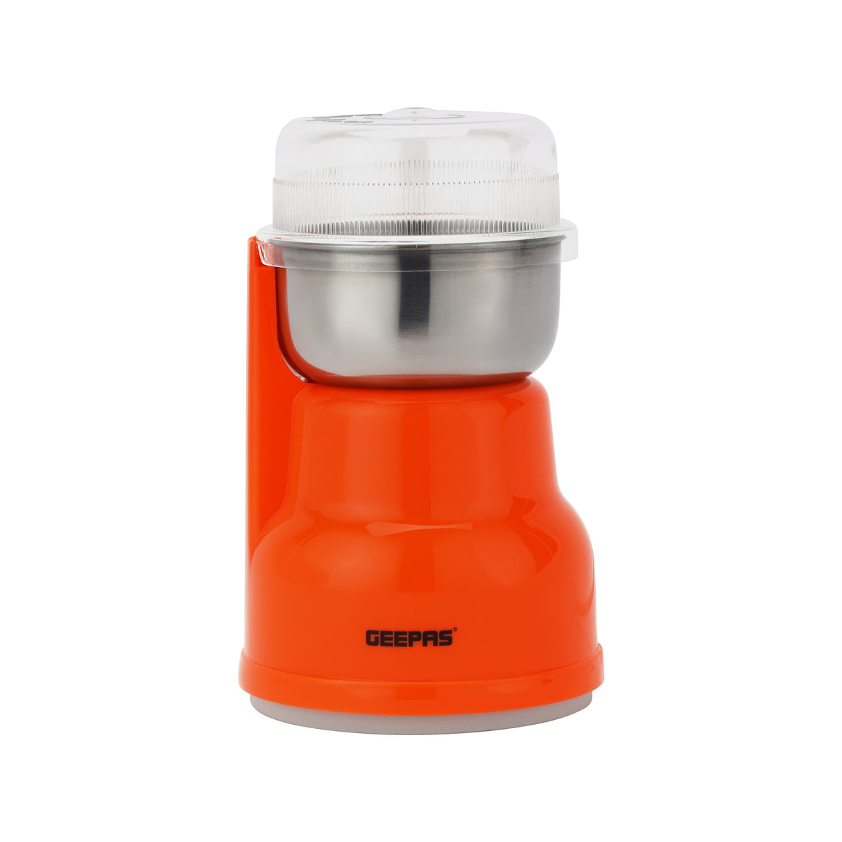 Geepas Coffee Grinder- GCG41018/40g Capacity, 150W Powerful Motor, Durable Jar and Blade/Ergonomic Grip, Perfect for Grinding Coffee Beans /Orange, 2 Years Warranty