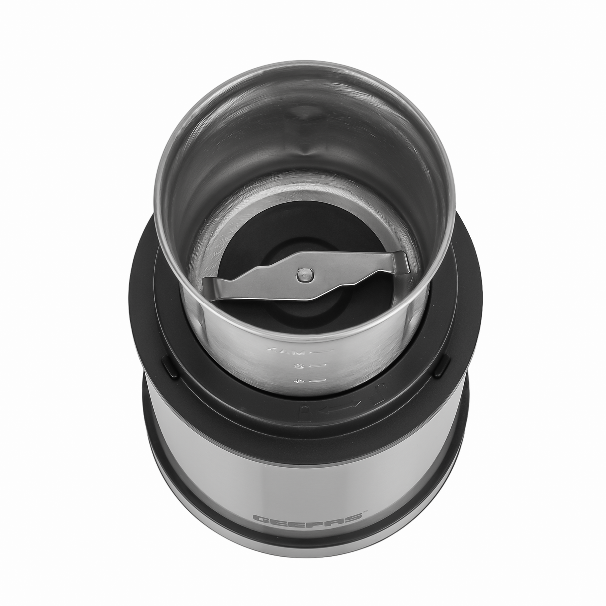 Geepas 2-in-1 Coffee Grinder- GCG41021/ 200W Motor, Durable Wet & Dry Jar, Stainless Steel Housing & Blade/ Ergonomic Grip, Press Down Operation/ 2 Years Warranty