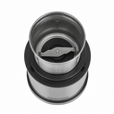 Geepas 2-in-1 Coffee Grinder- GCG41021/ 200W Motor, Durable Wet & Dry Jar, Stainless Steel Housing & Blade/ Ergonomic Grip, Press Down Operation/ 2 Years Warranty